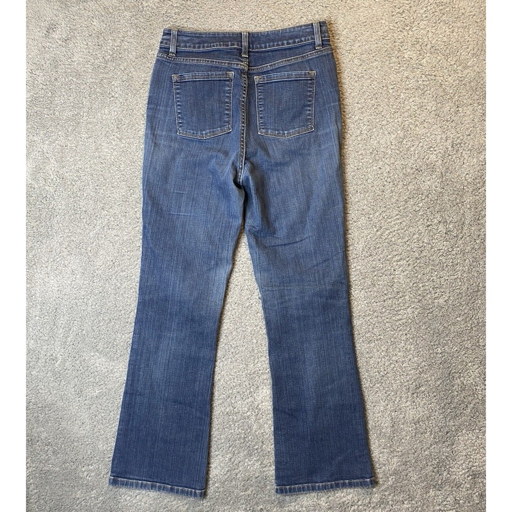 LL Bean Womens Classic Fit Boot Cut Jeans Size 8 MT Blue Stretch Country Cowgirl - Picture 2 of 16